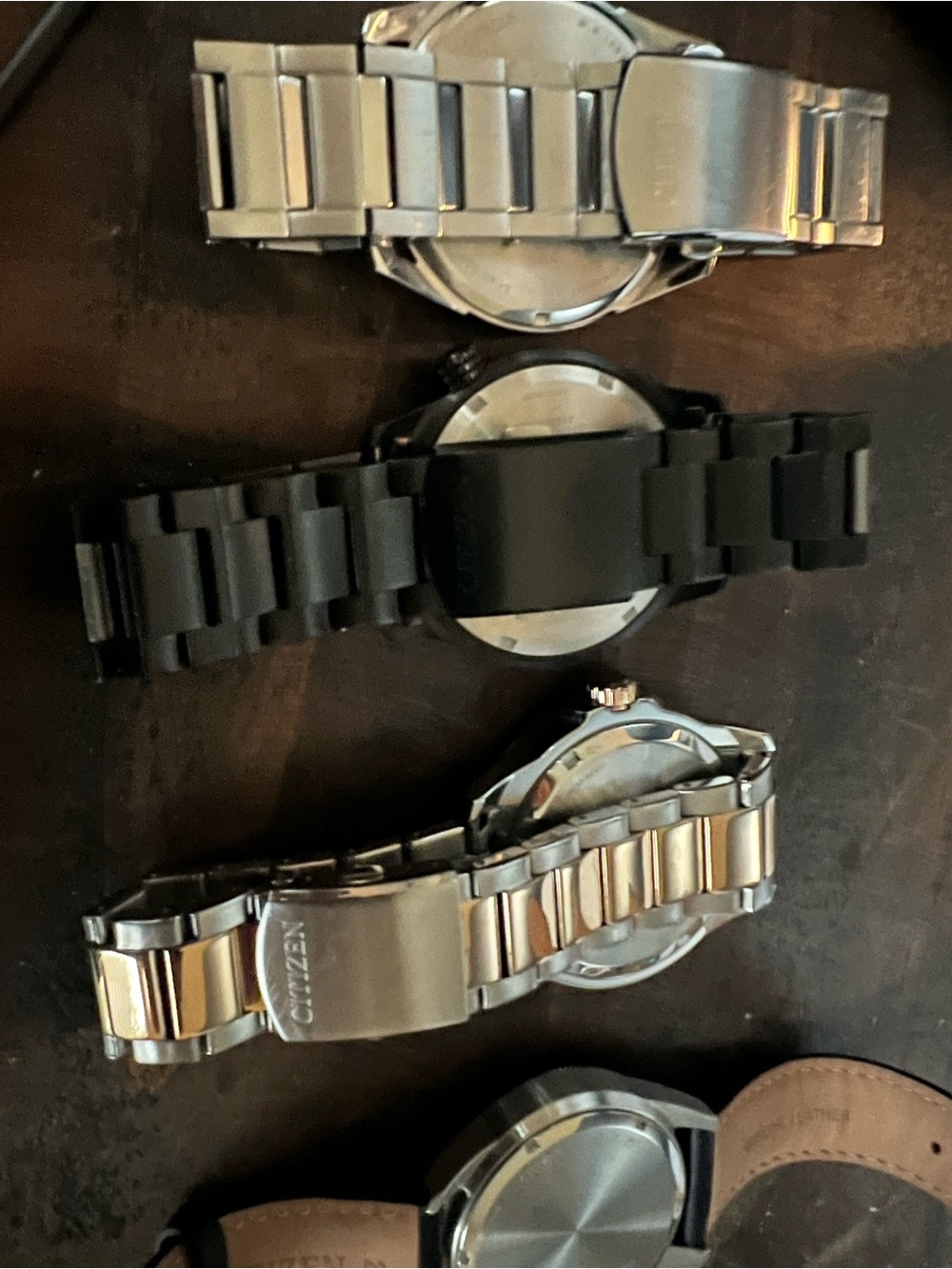 Lot of 4 Men's Wristwatches — Mixed Metal and Black Styles Citizen Ecco Drive - Picture 6 of 6
